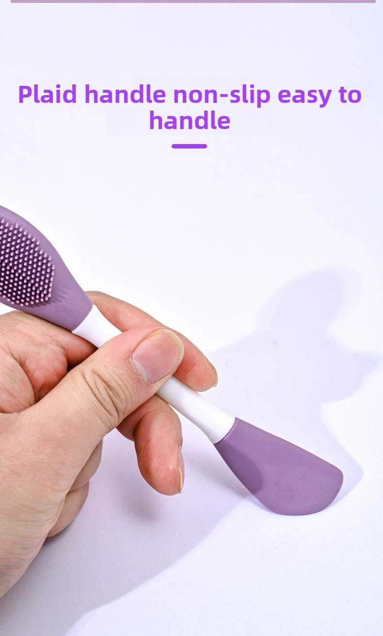 2pcs Dual Head Available Mask Brush, Face Cleansing Massage Brush, Specialized Mask Brush, Mask Care Tool