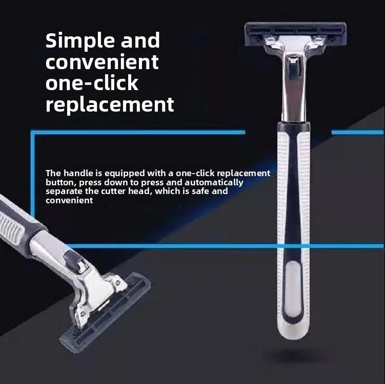 8PCS (1 Razor + 6 Blades With storage box) Smooth Skin No Itch shavers Hand Shaving Tools