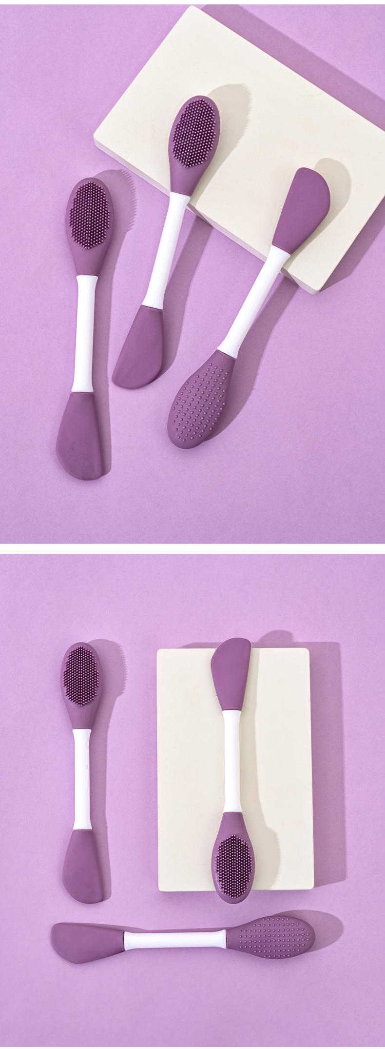 2pcs Dual Head Available Mask Brush, Face Cleansing Massage Brush, Specialized Mask Brush, Mask Care Tool