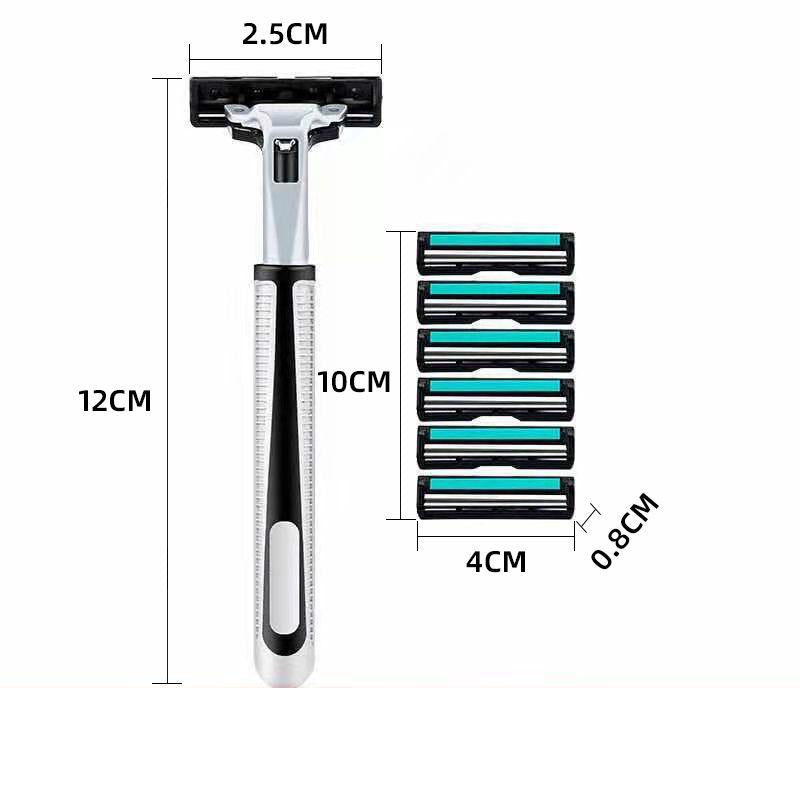 8PCS (1 Razor + 6 Blades With storage box) Smooth Skin No Itch shavers Hand Shaving Tools