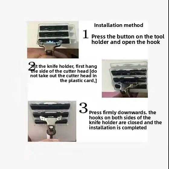 8PCS (1 Razor + 6 Blades With storage box) Smooth Skin No Itch shavers Hand Shaving Tools