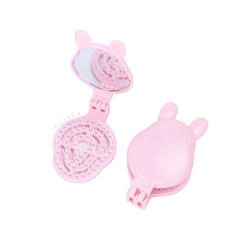 Cosmetic Mirror with Comb Foldable and Easy to Carry hair brush comb